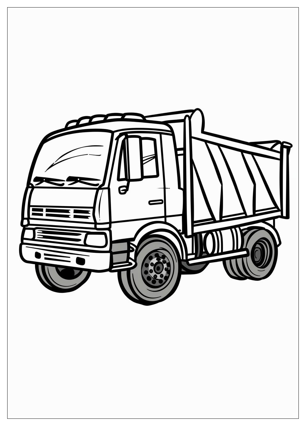 Garbage Truck Coloring Pages-10