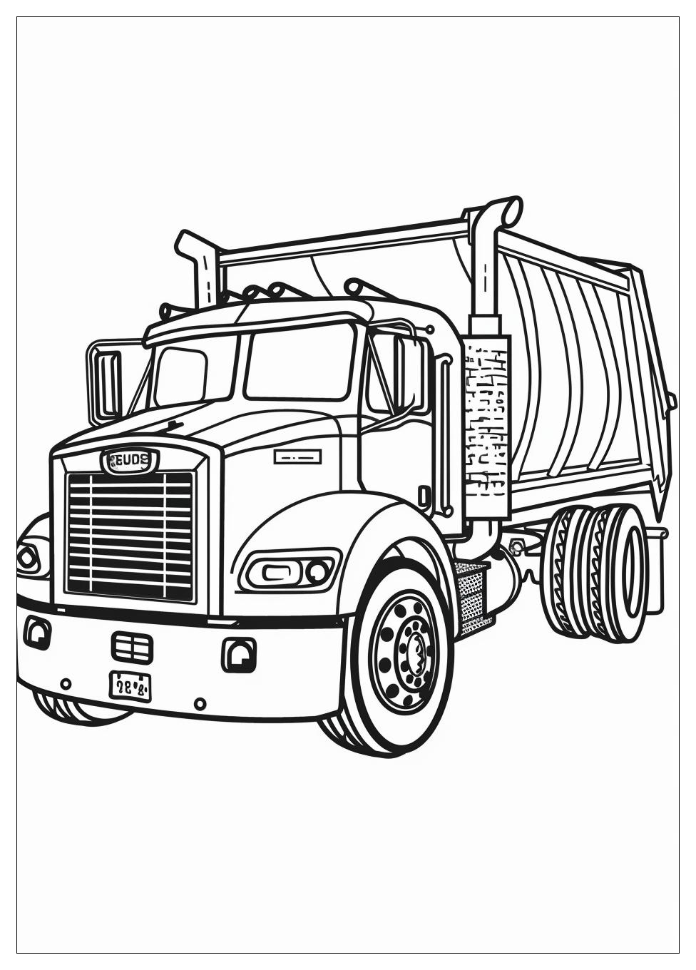 Garbage Truck Coloring Pages-11