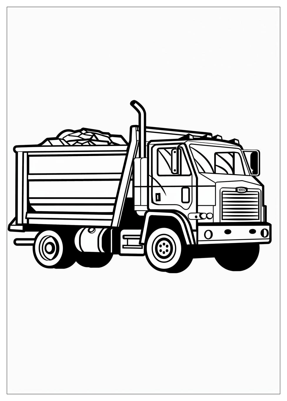 Garbage Truck Coloring Pages-12