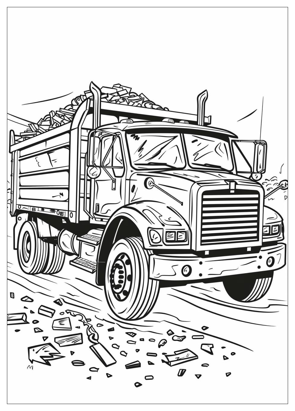 Garbage Truck Coloring Pages-13