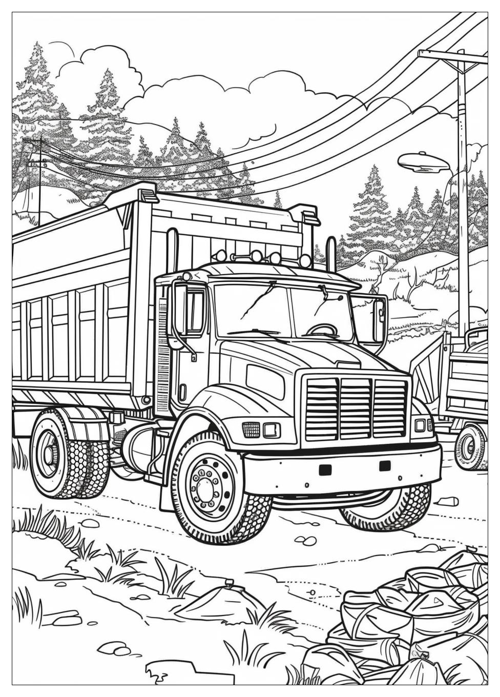 Garbage Truck Coloring Pages-14