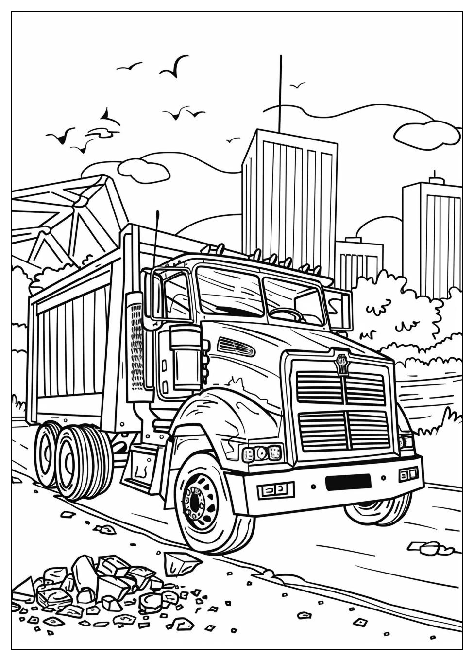 Garbage Truck Coloring Pages-15