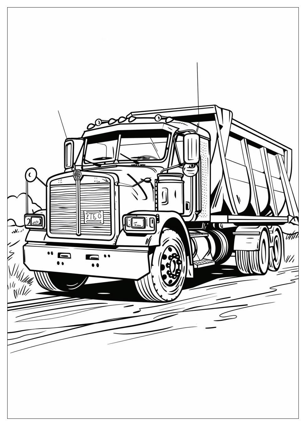 Garbage Truck Coloring Pages-16