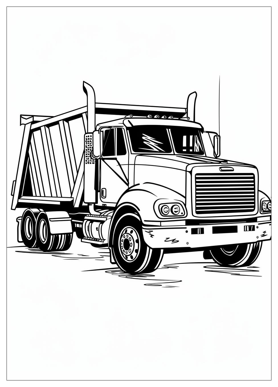 Garbage Truck Coloring Pages-17