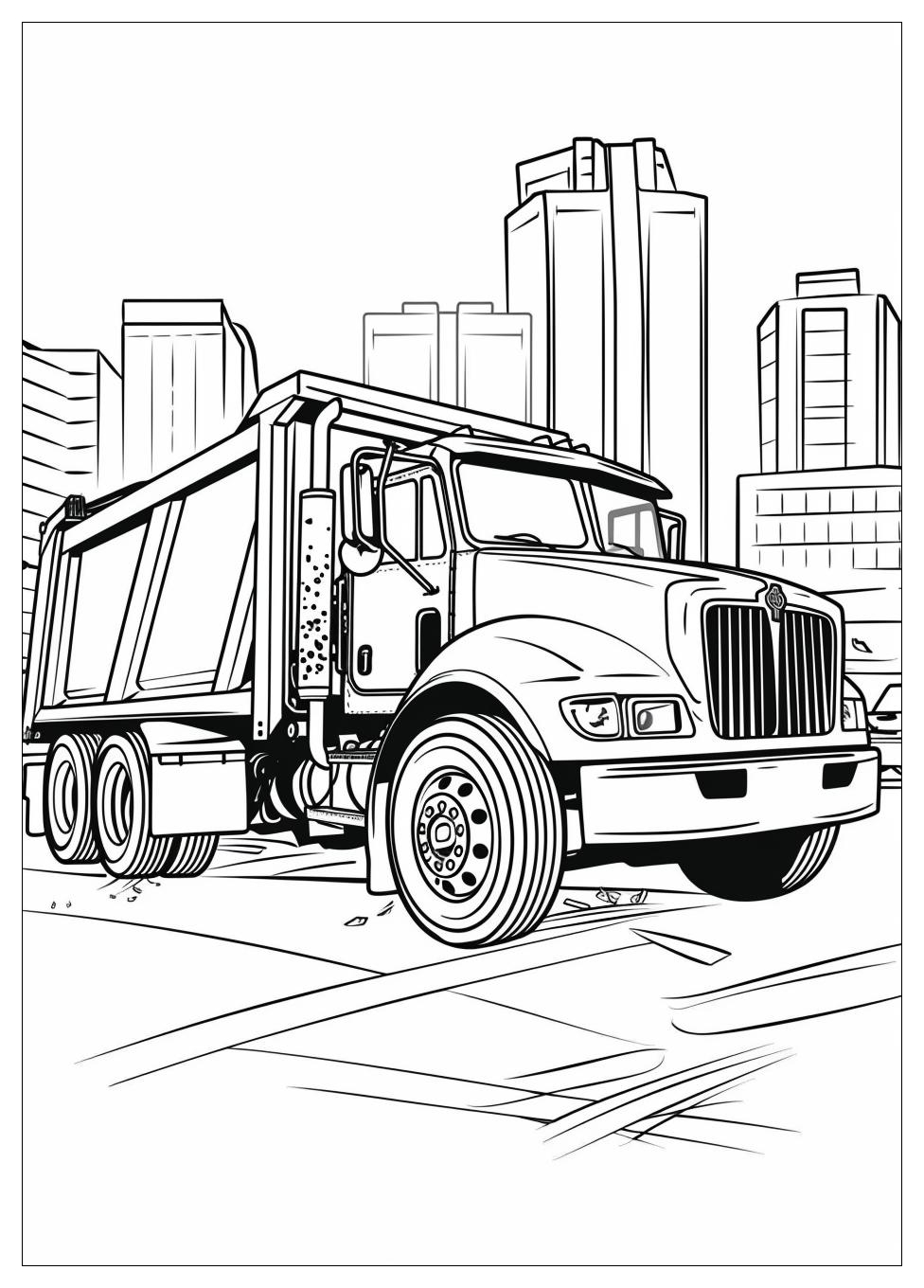 Garbage Truck Coloring Pages-19