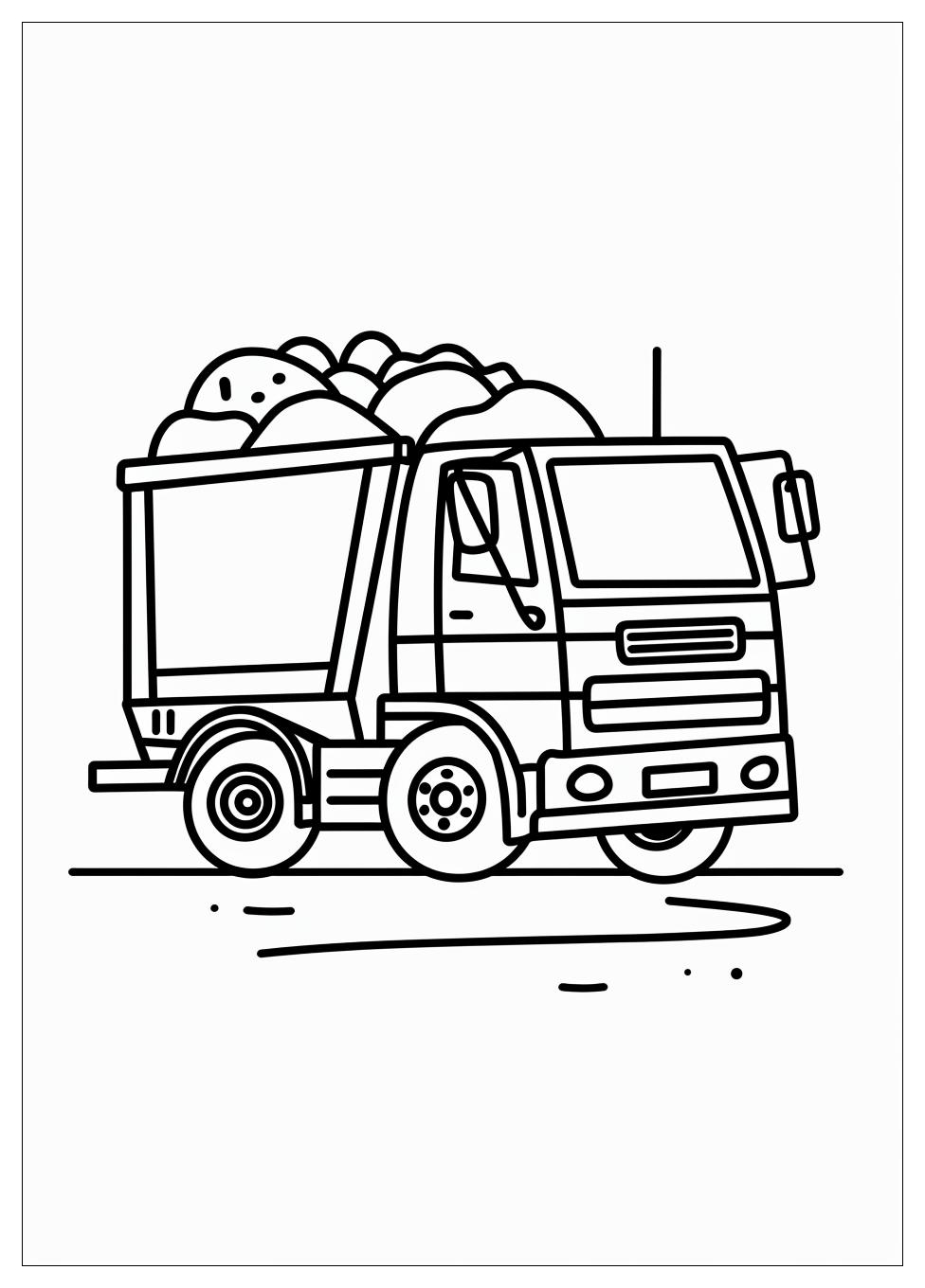 Garbage Truck Coloring Pages-2