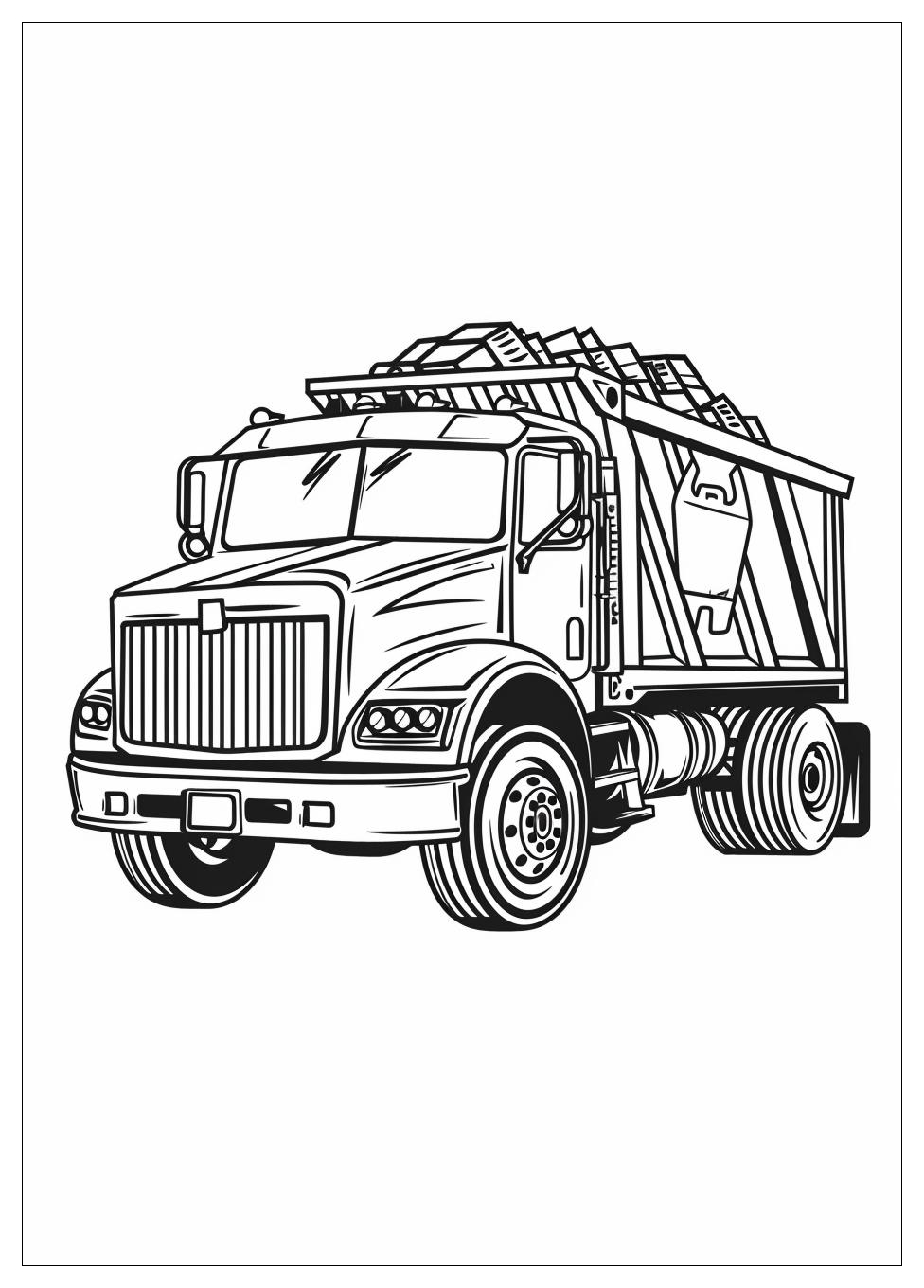 Garbage Truck Coloring Pages-20