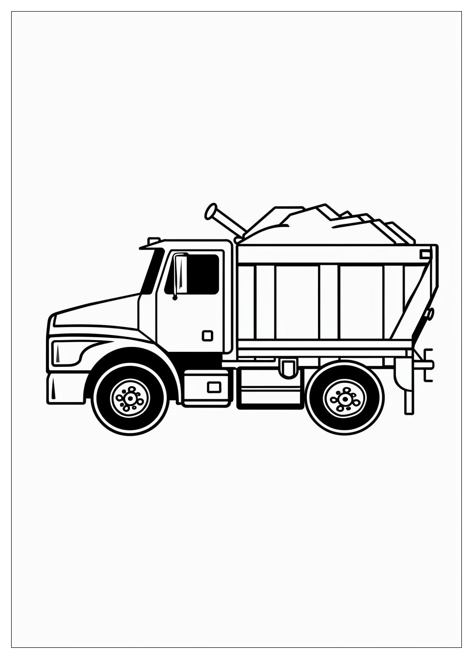 Garbage Truck Coloring Pages-3