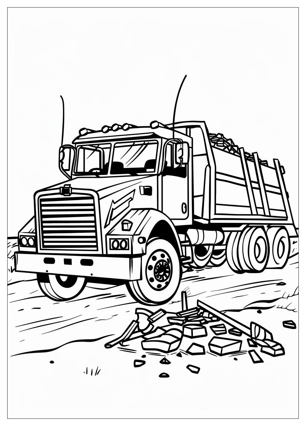 Garbage Truck Coloring Pages-4