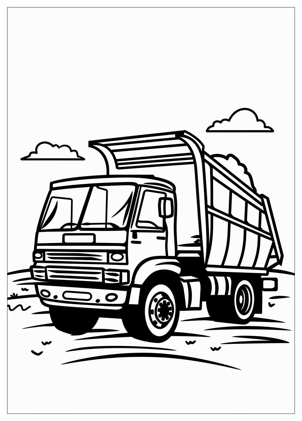 Garbage Truck Coloring Pages-6