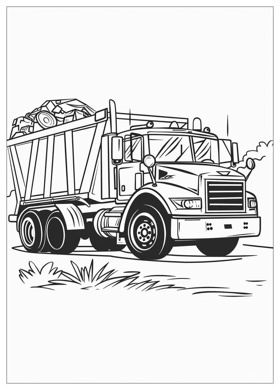 Garbage Truck Coloring Pages-9