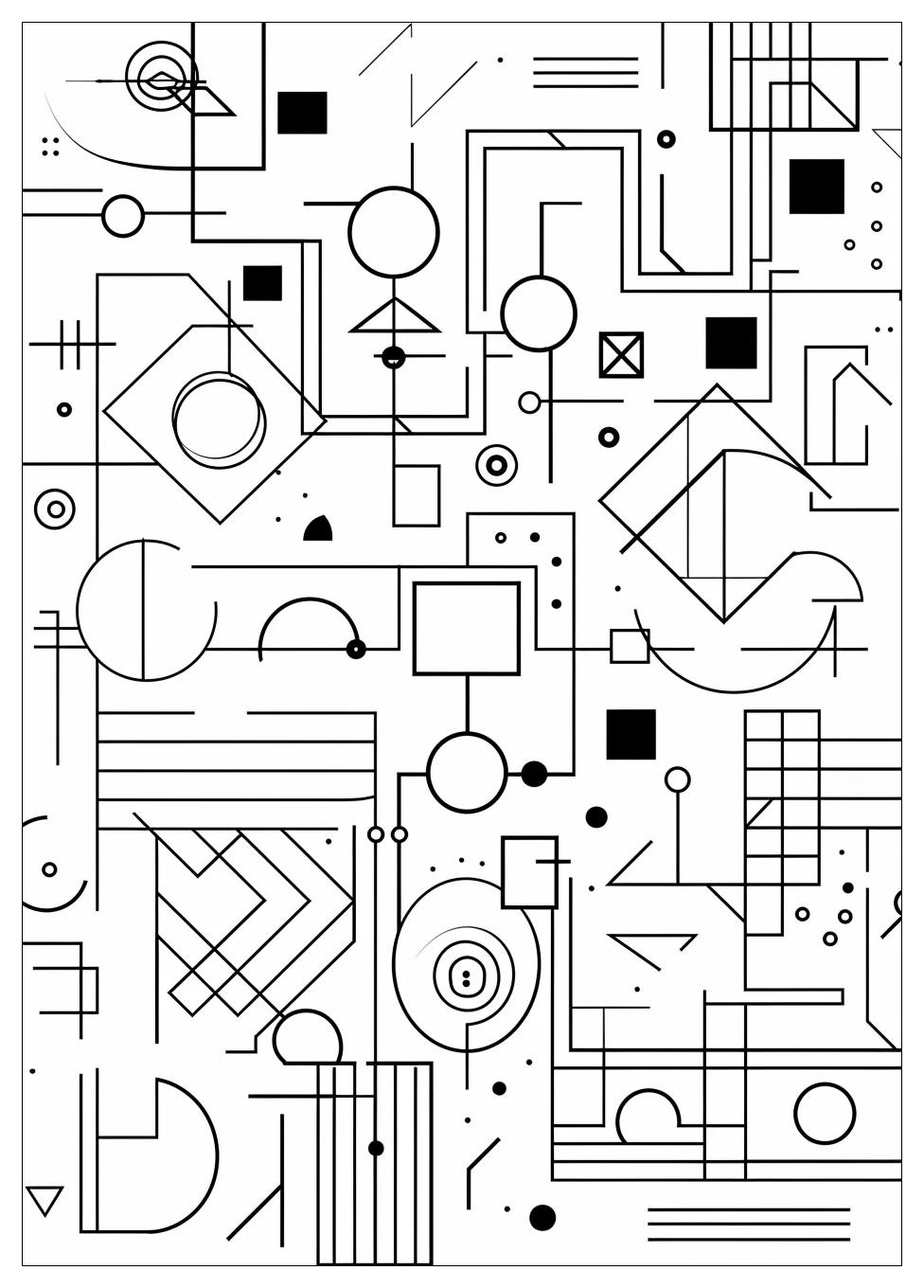 Geometric Shapes Coloring Pages-1