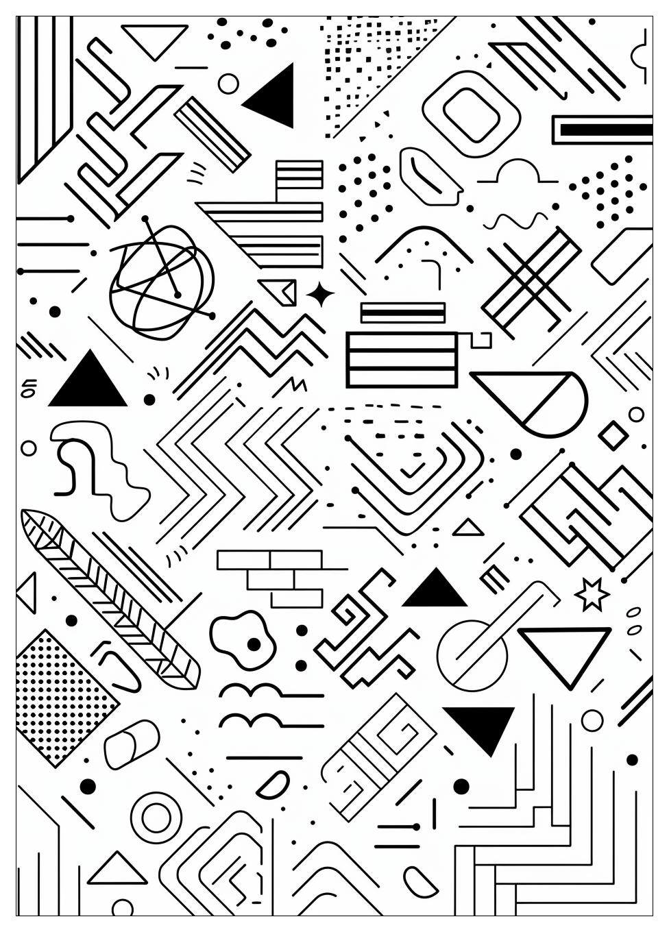 Geometric Shapes Coloring Pages-2