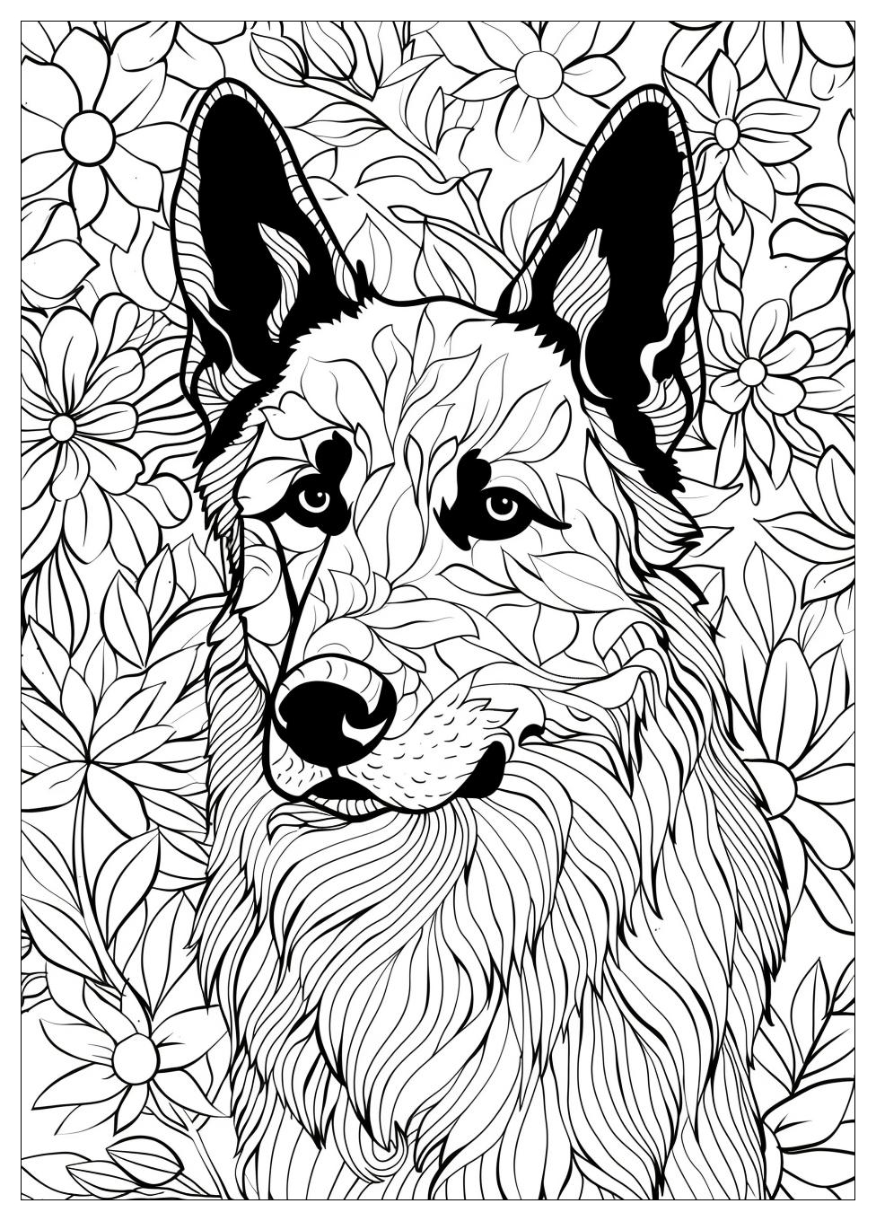 German Shepherd Coloring Pages-1