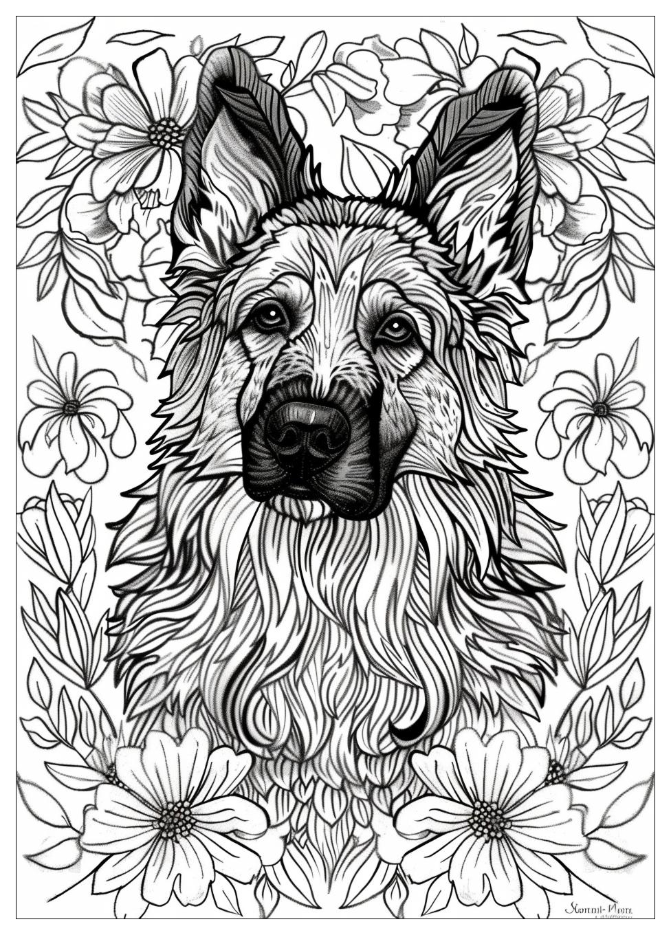 German Shepherd Coloring Pages-19