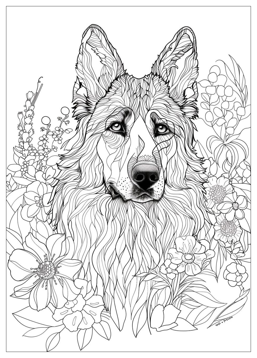 German Shepherd Coloring Pages-20