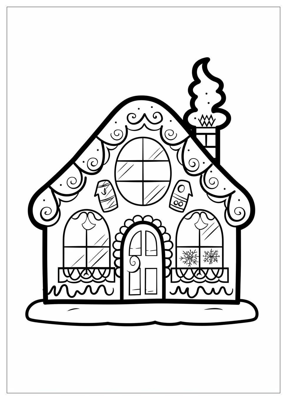 Gingerbread House Coloring Pages-12