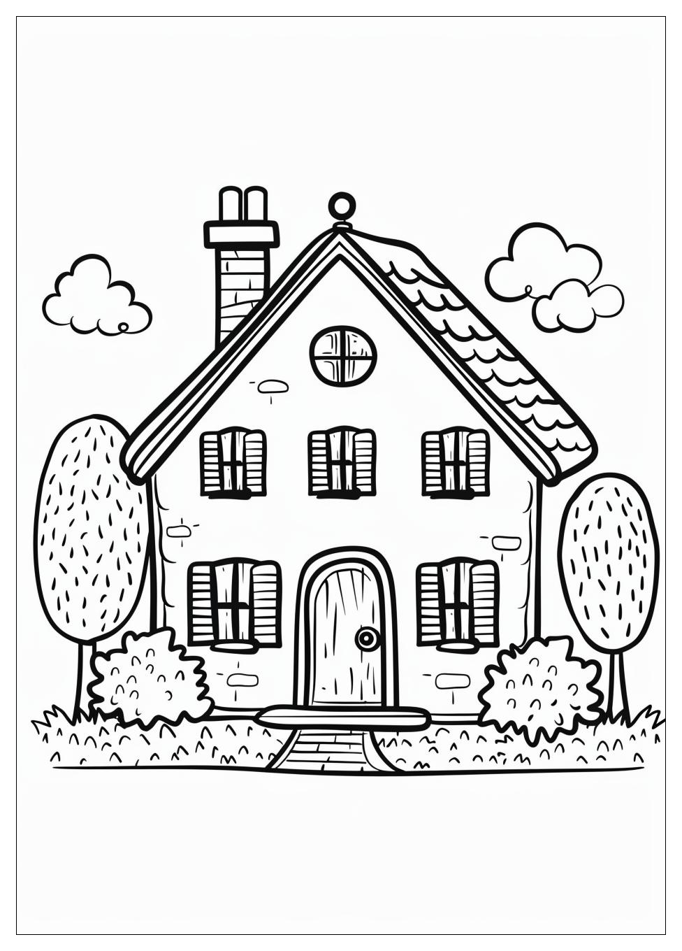 Gingerbread House Coloring Pages-4