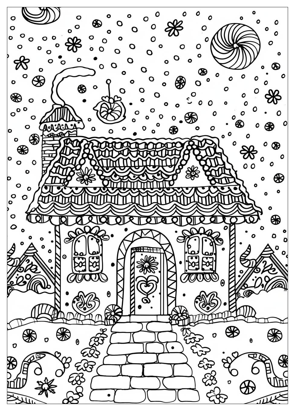 Gingerbread House Coloring Pages-5