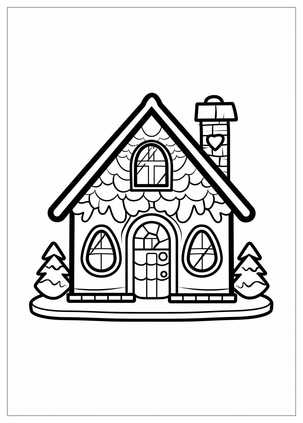 Gingerbread House Coloring Pages-8