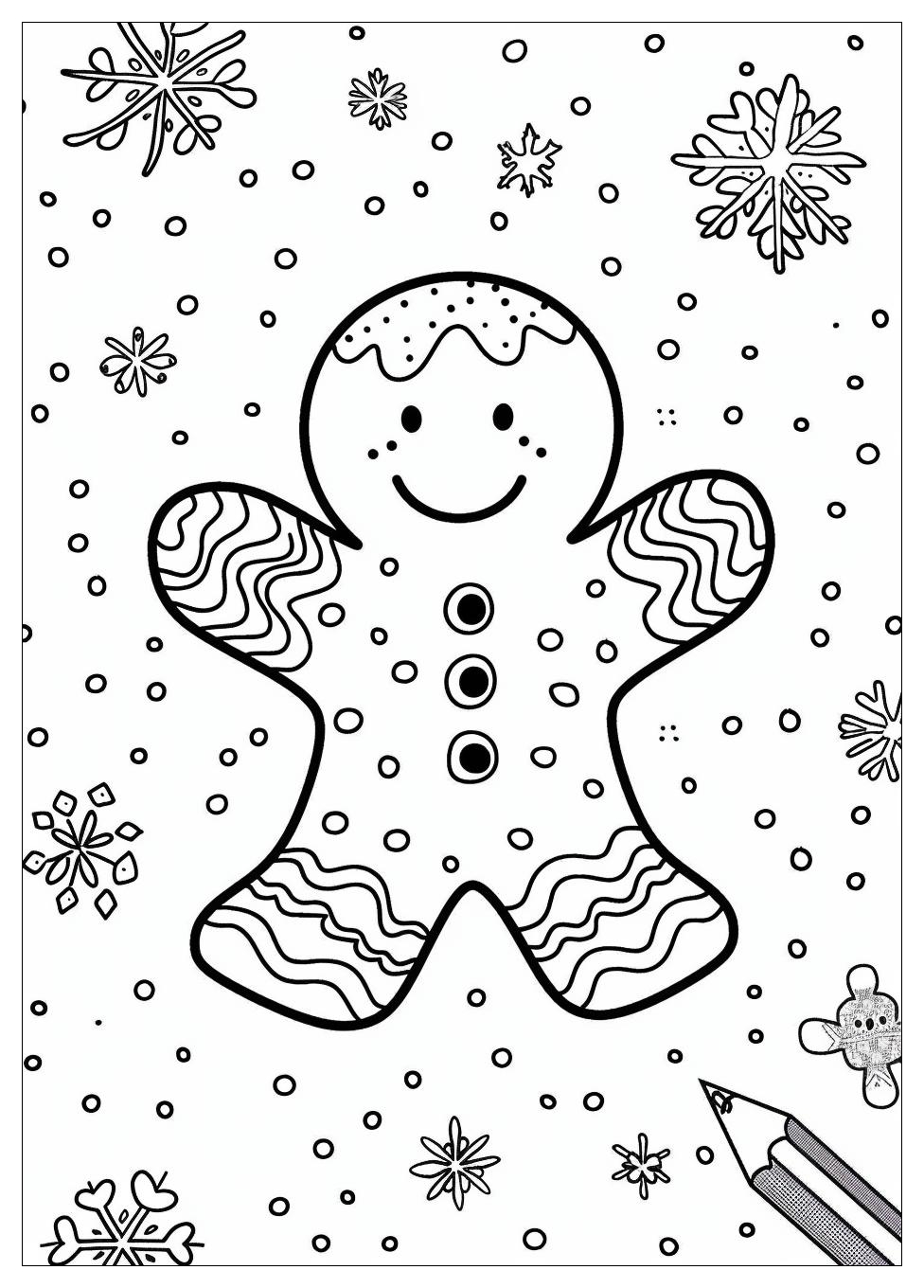 Gingerbread Man Coloring Pages-2