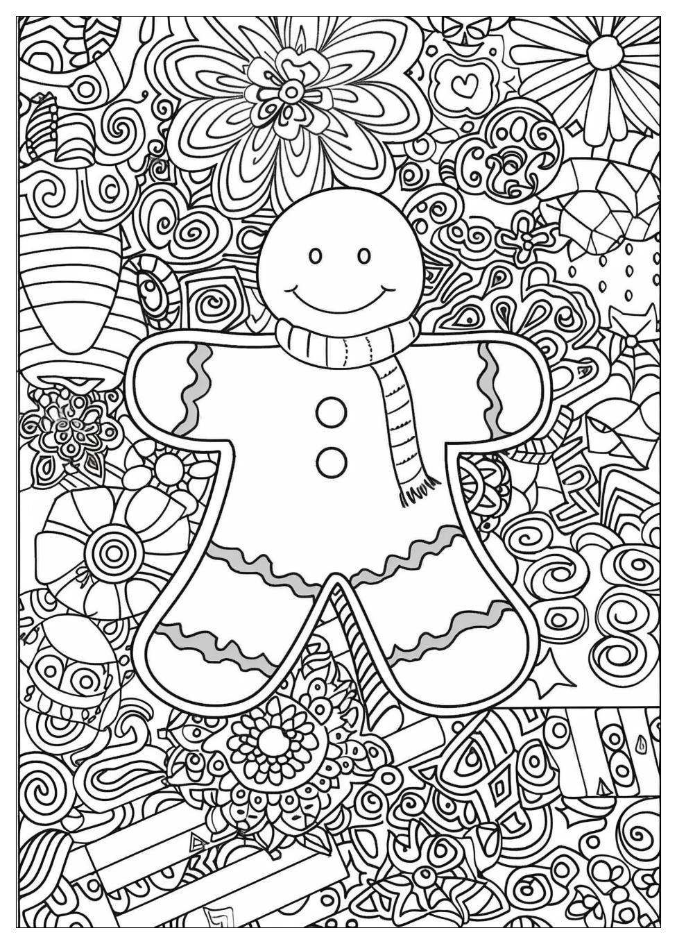 Gingerbread Man Coloring Pages-20