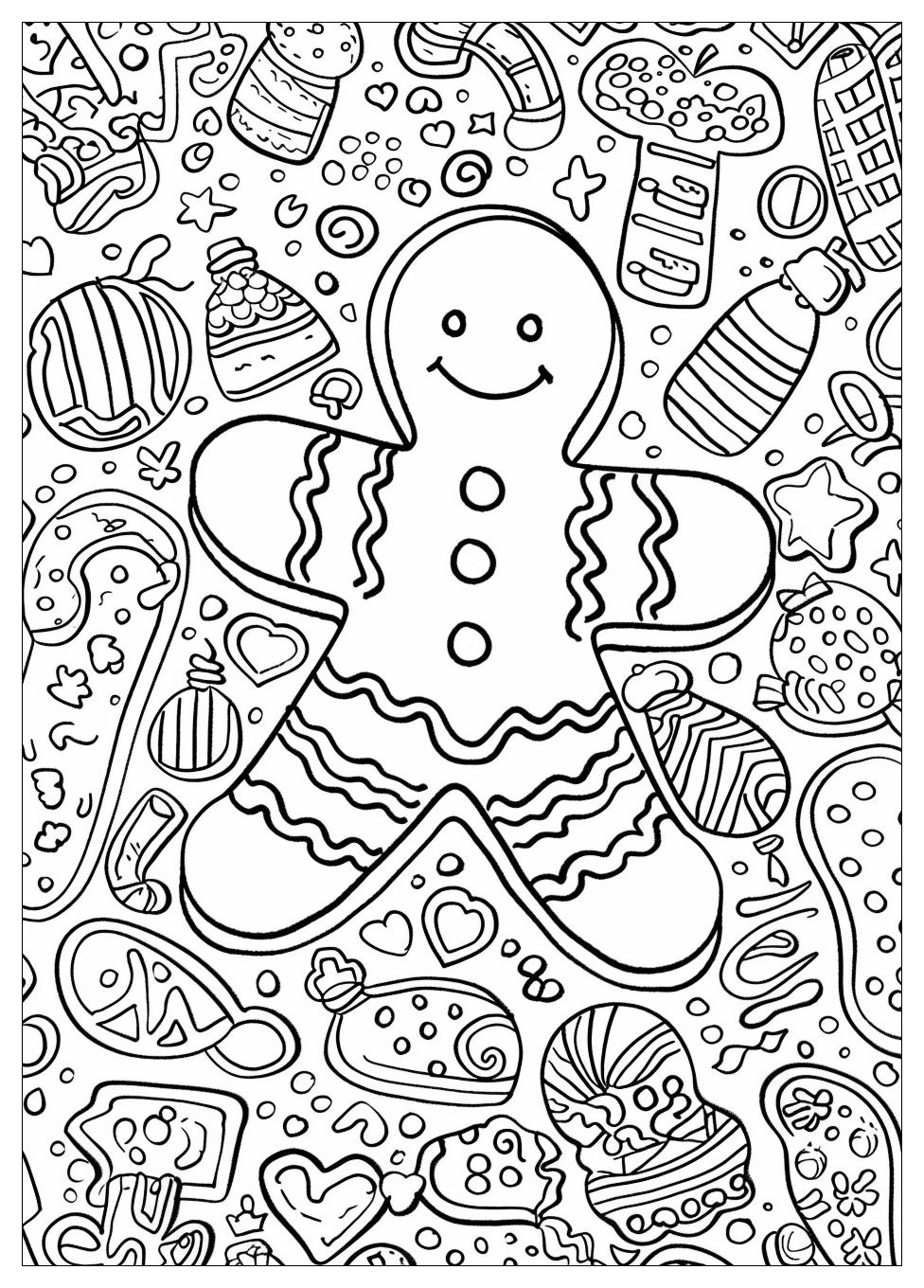 Gingerbread Man Coloring Pages-3