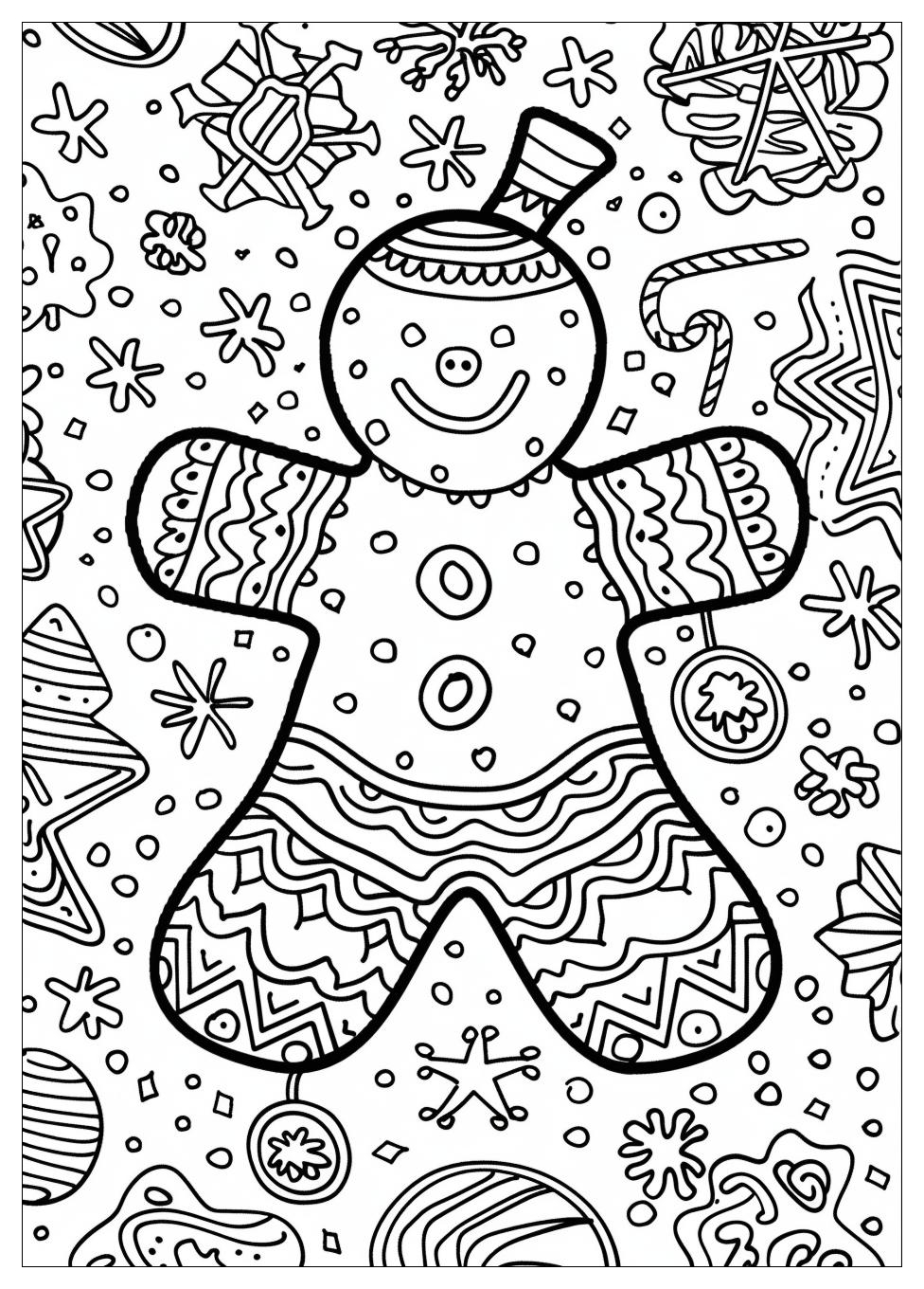 Gingerbread Man Coloring Pages-4