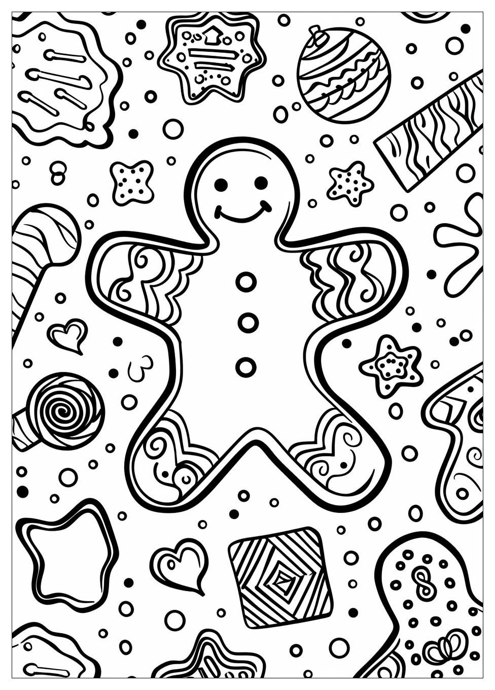 Gingerbread Man Coloring Pages-5