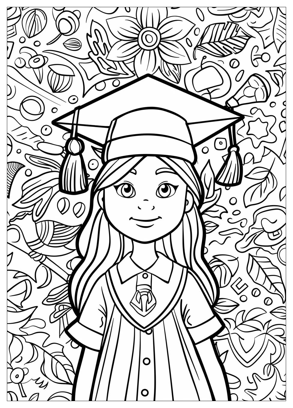 Graduation Coloring Pages-3