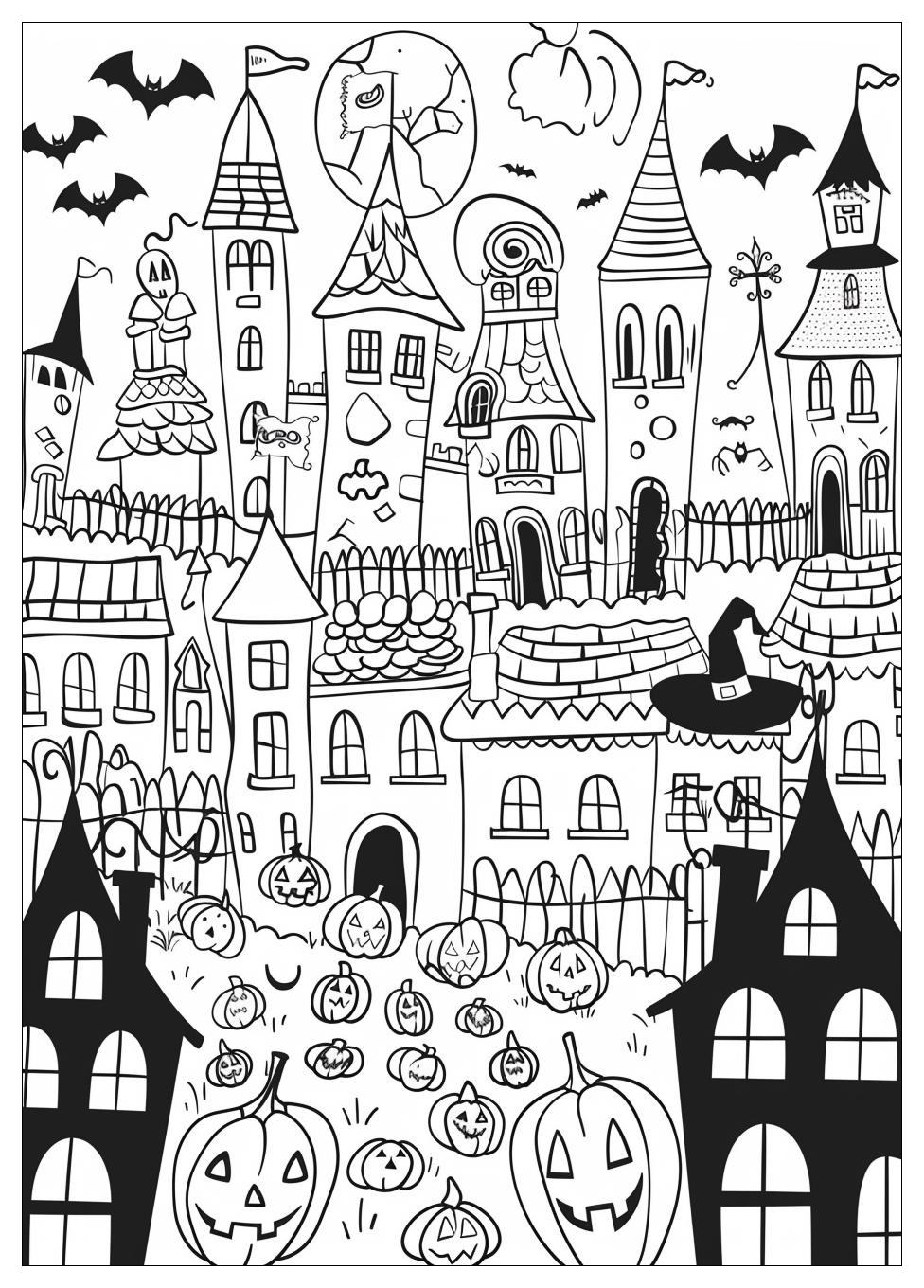 Halloween Town Coloring Pages-11