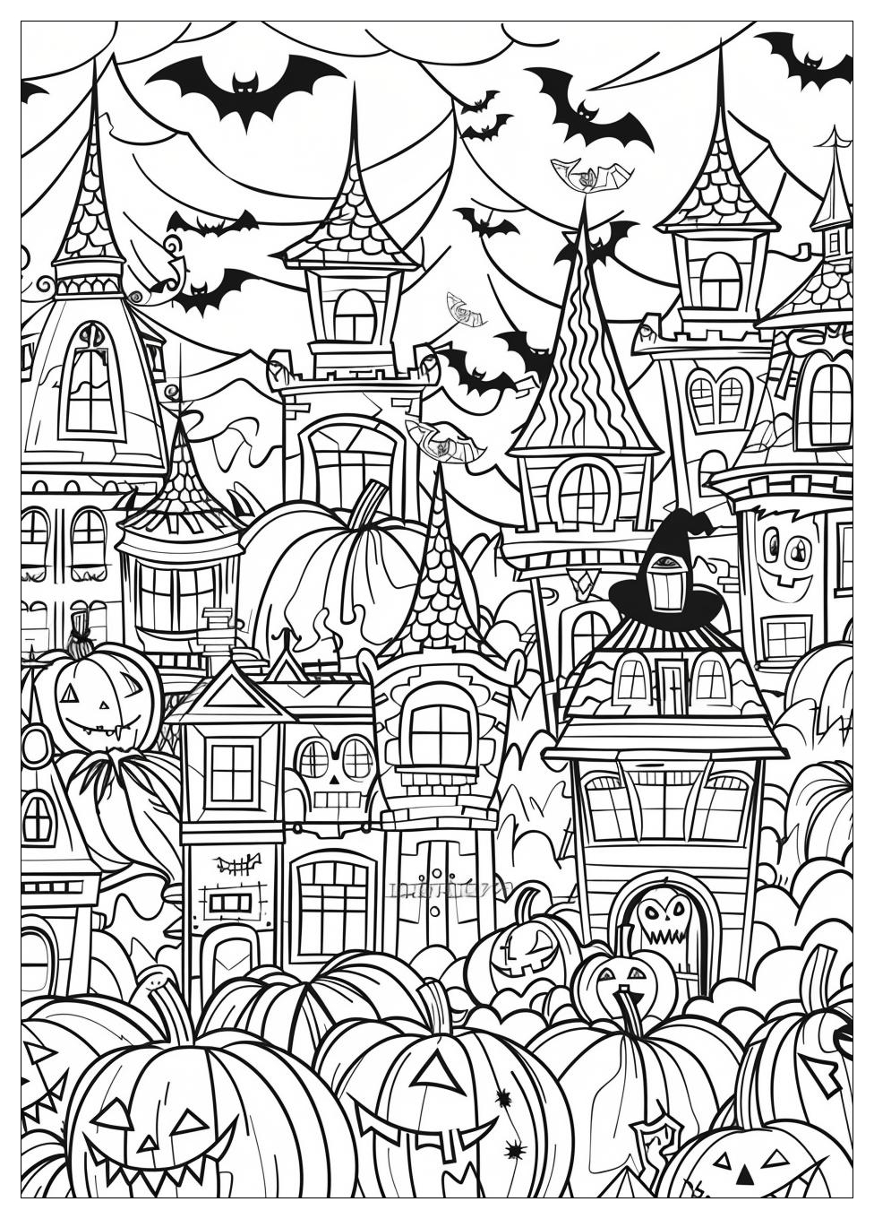 Halloween Town Coloring Pages-12