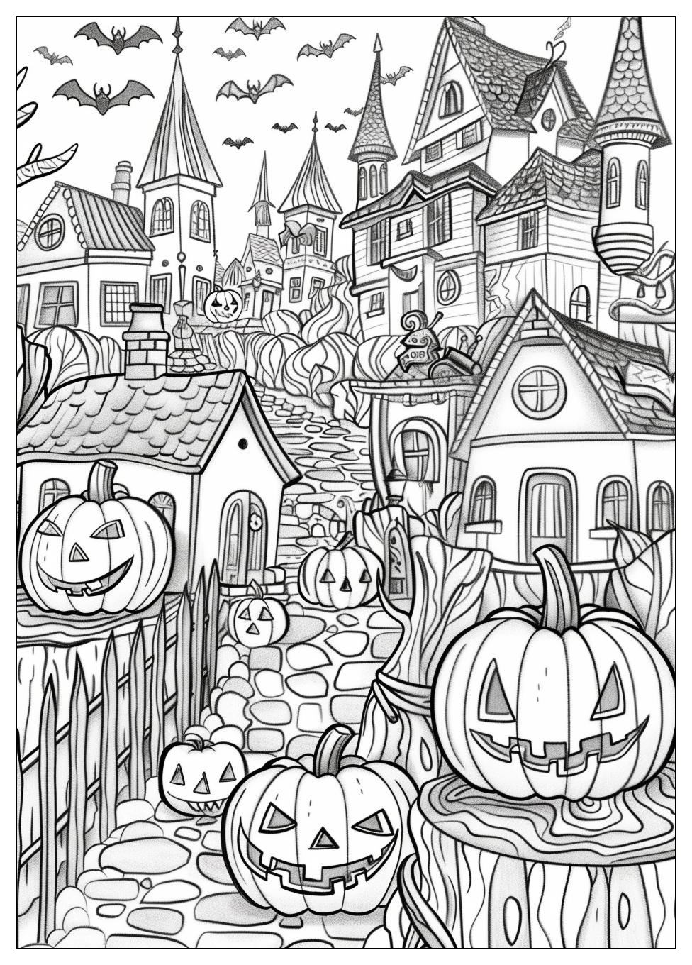 Halloween Town Coloring Pages-13