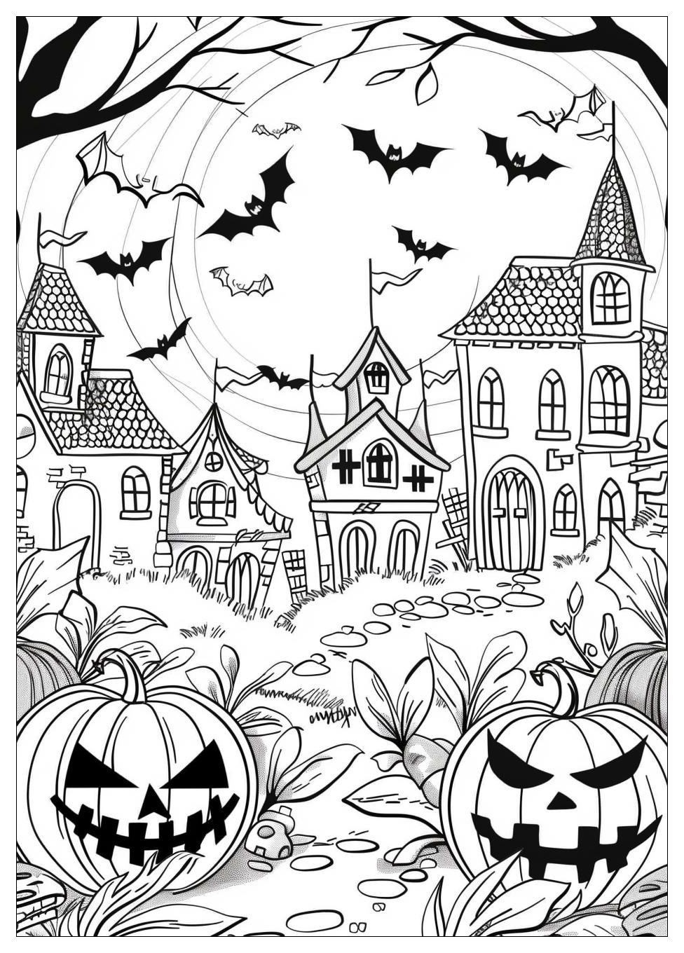 Halloween Town Coloring Pages-14