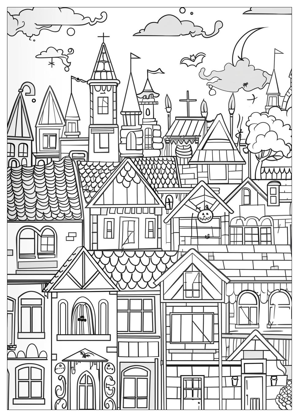 Halloween Town Coloring Pages-16