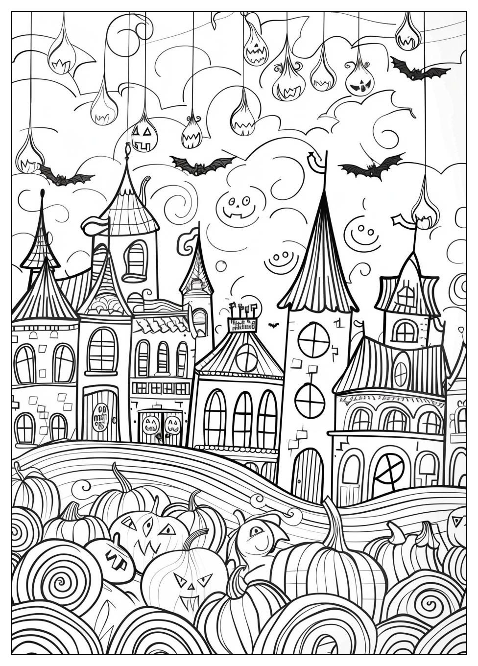 Halloween Town Coloring Pages-17