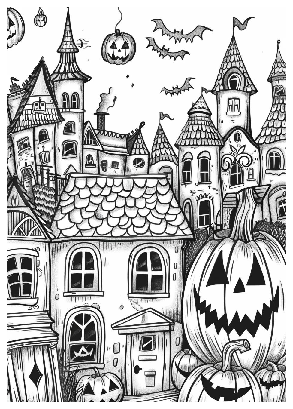 Halloween Town Coloring Pages-18