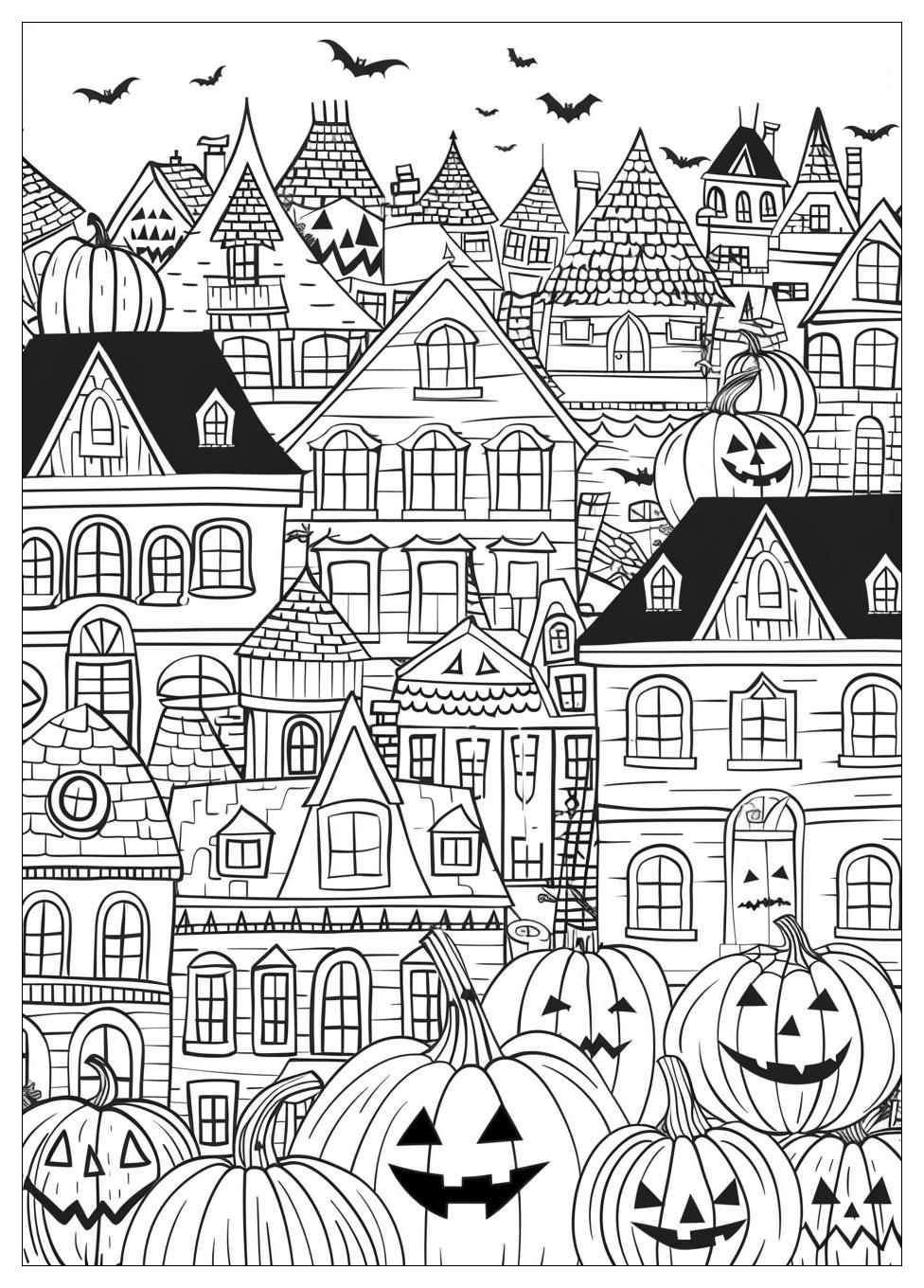 Halloween Town Coloring Pages-19