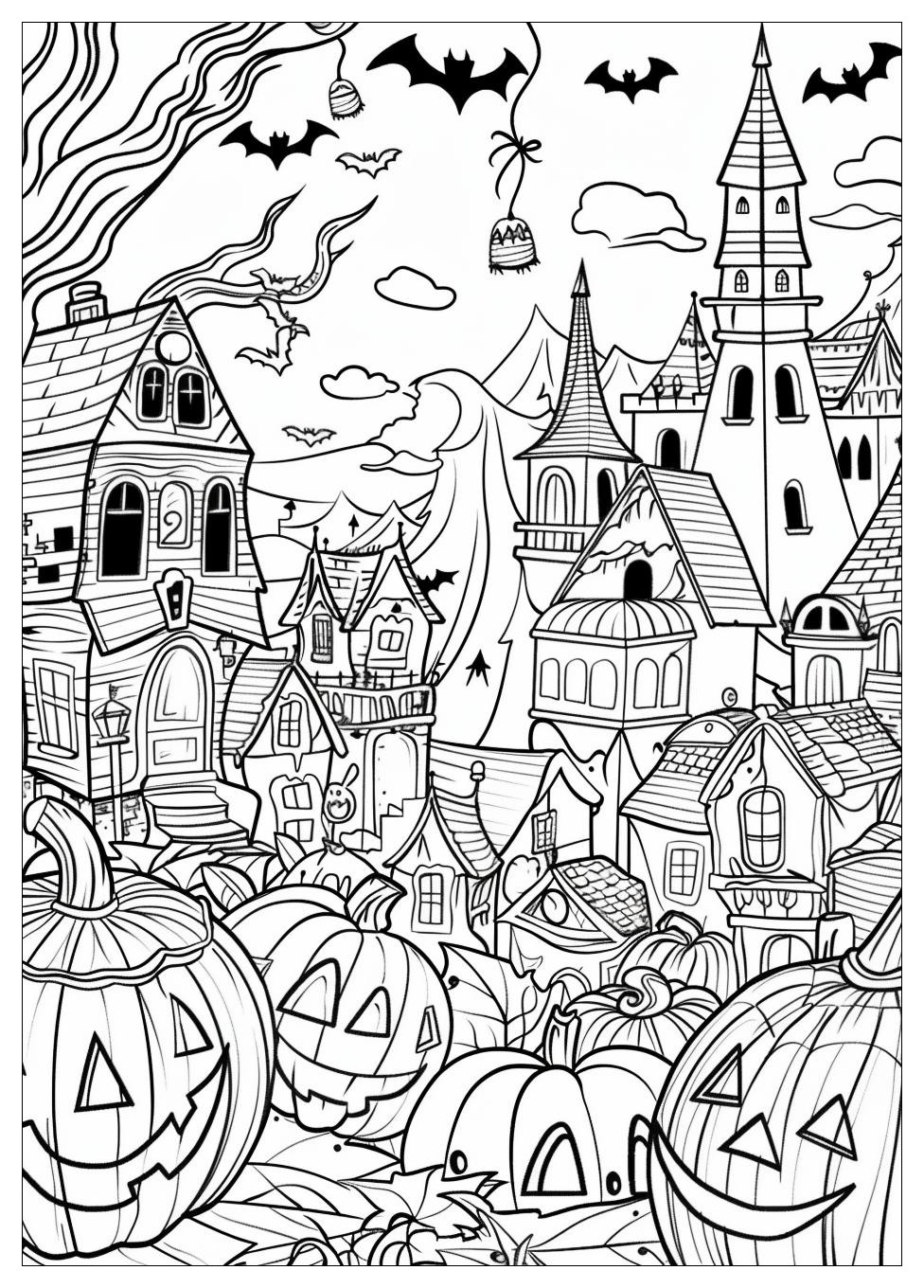 Halloween Town Coloring Pages-2