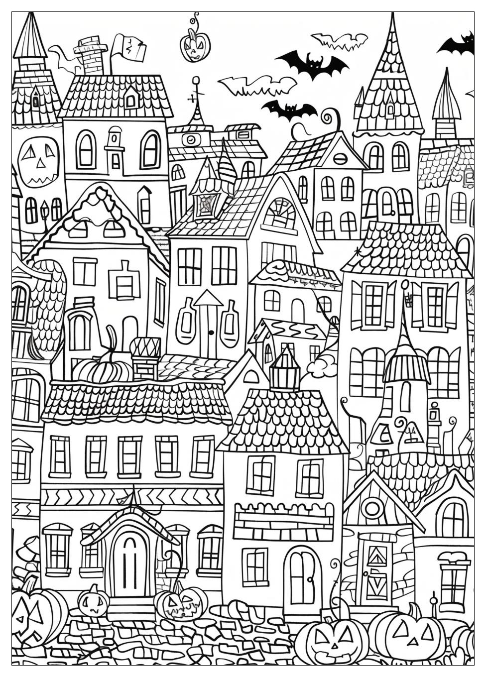 Halloween Town Coloring Pages-20