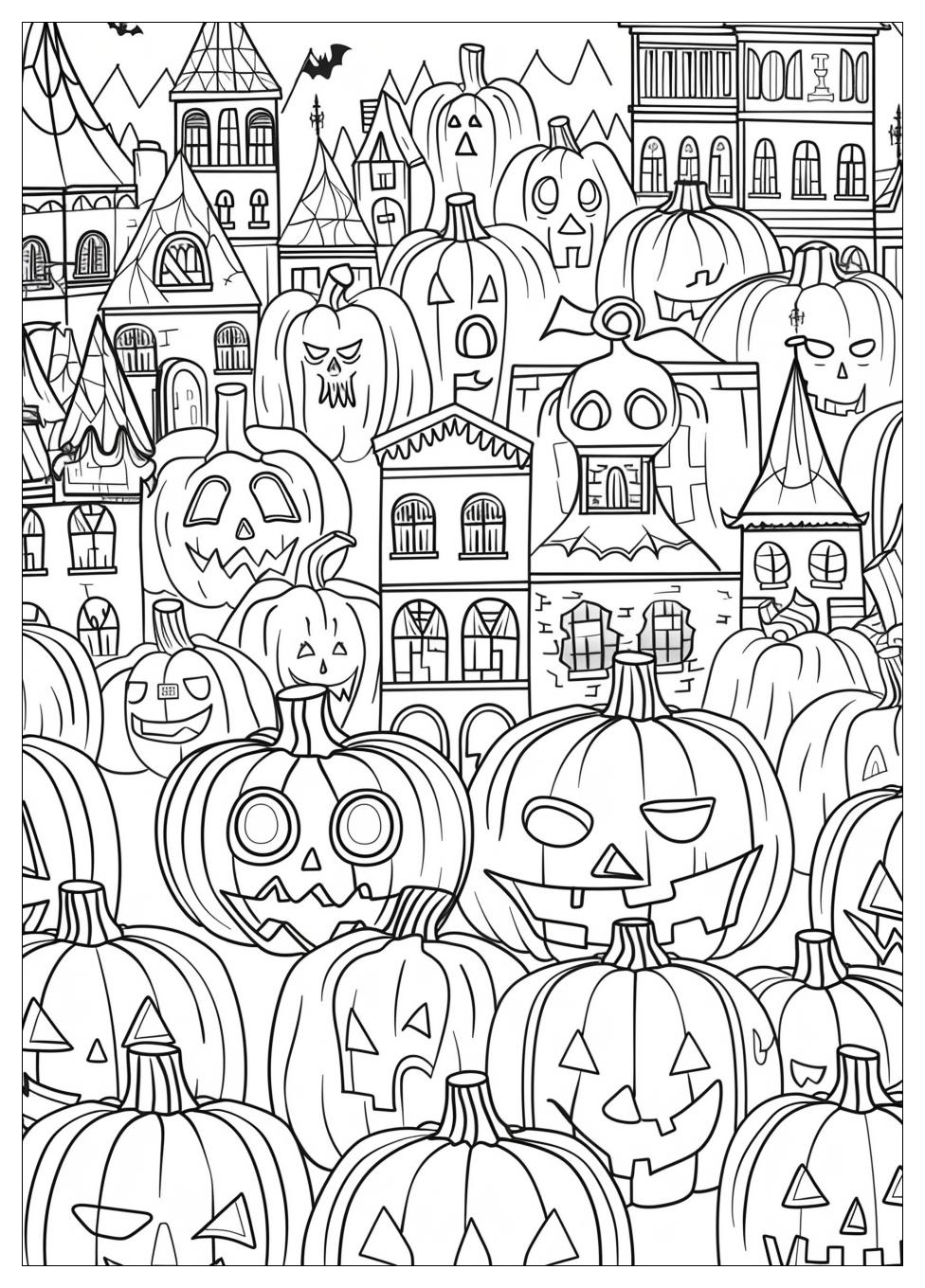 Halloween Town Coloring Pages-4