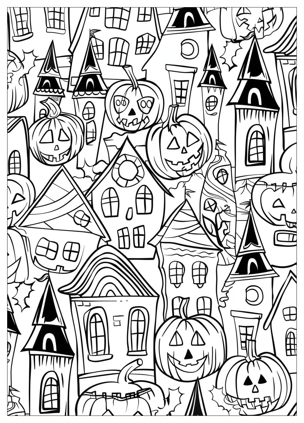 Halloween Town Coloring Pages-5