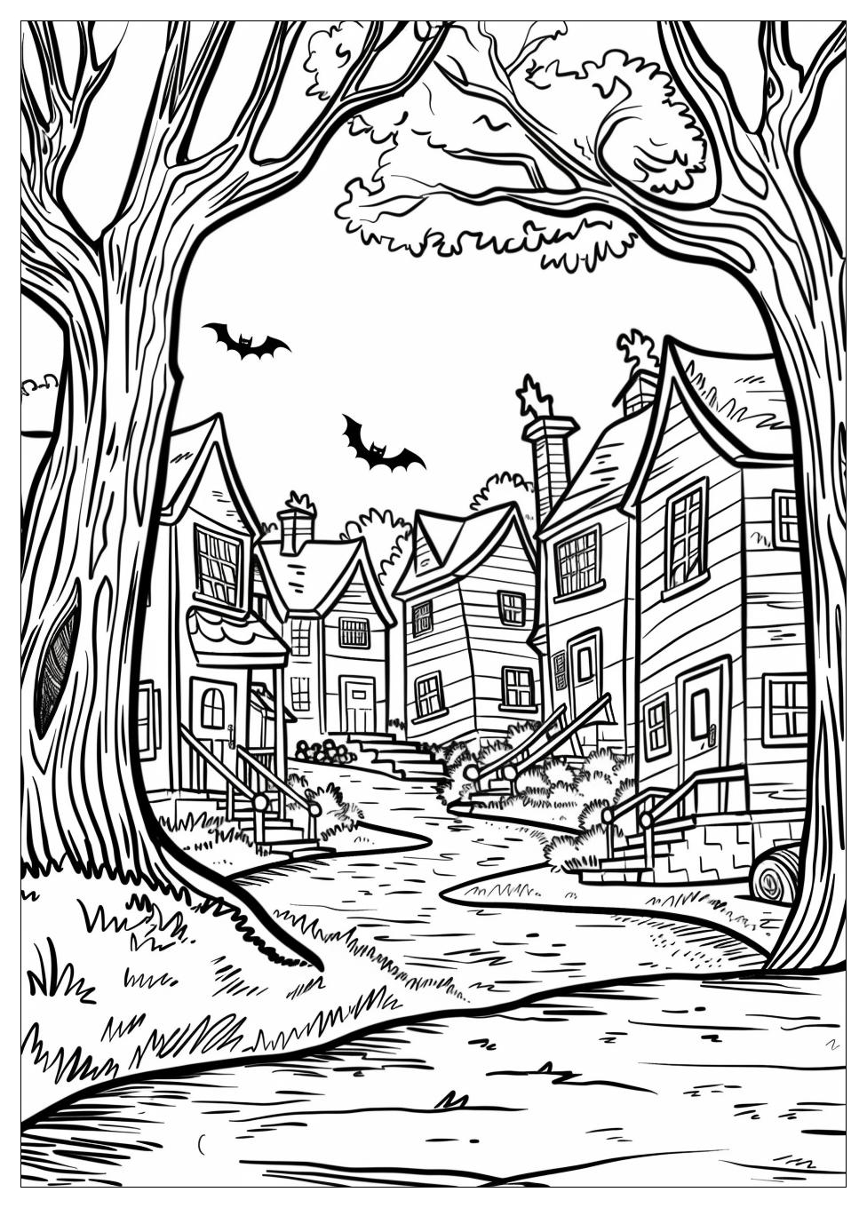 Halloween Town Coloring Pages-7