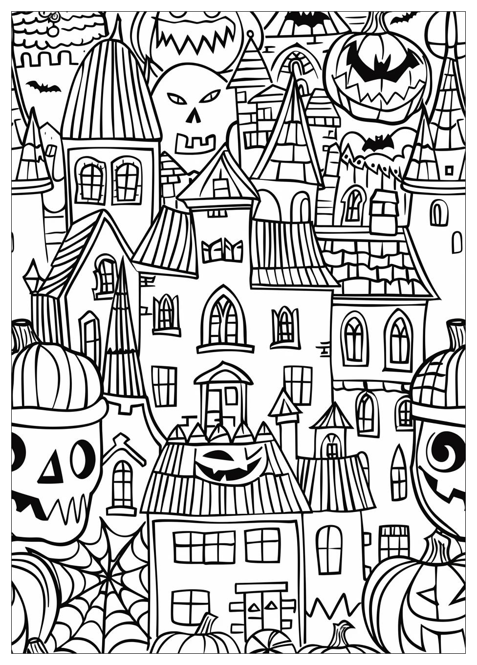 Halloween Town Coloring Pages-8