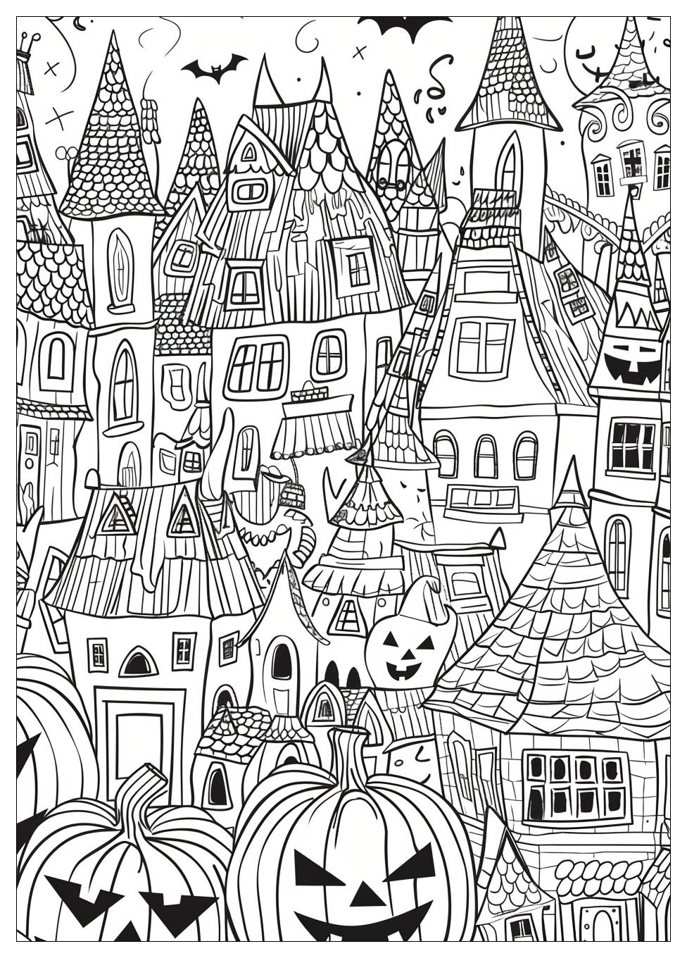 Halloween Town Coloring Pages-9