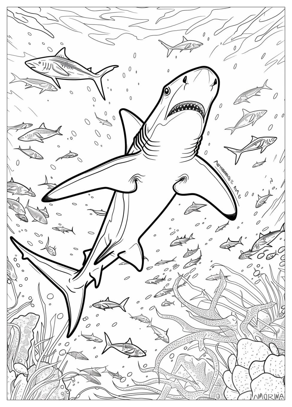 Hammerhead Shark Coloring Pages-11