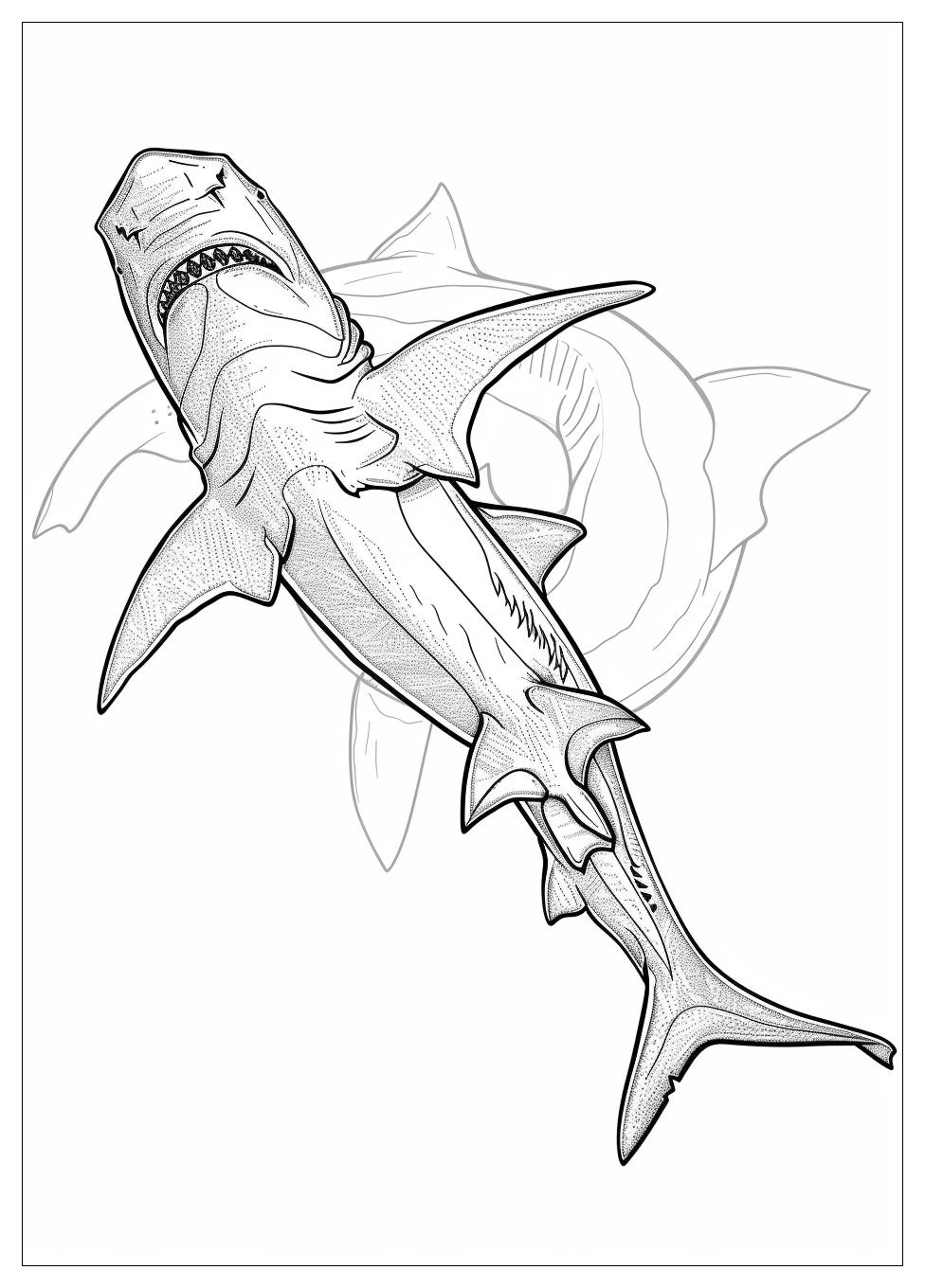 Hammerhead Shark Coloring Pages-19