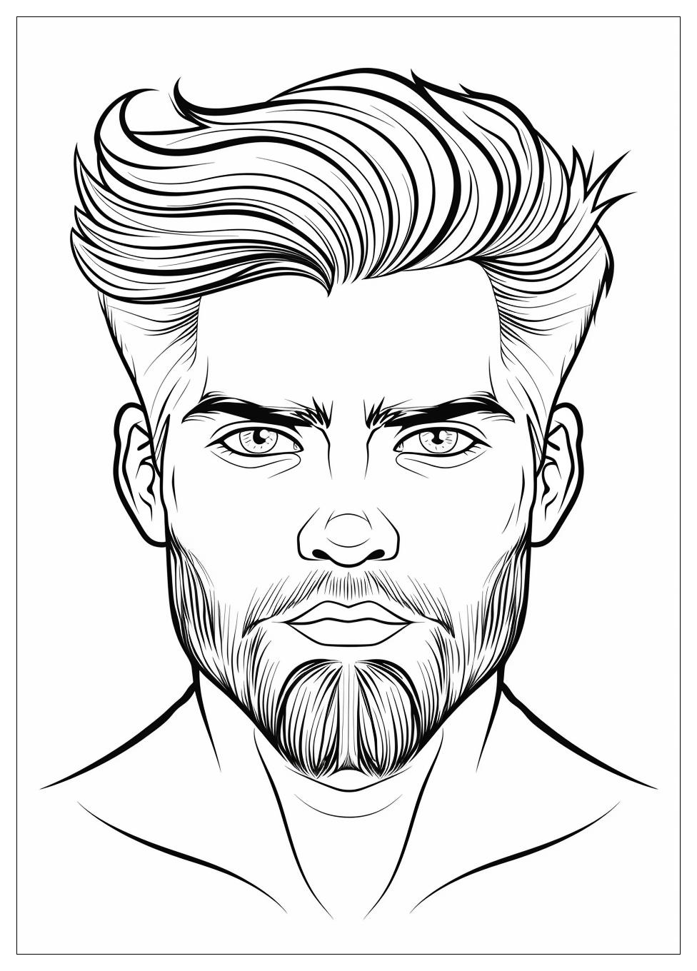 Handsome Face Coloring Pages-10