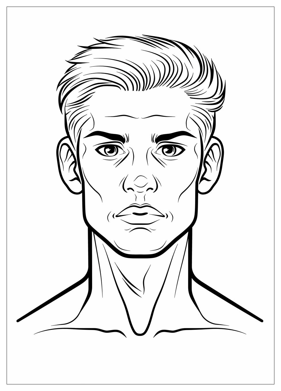 Handsome Face Coloring Pages-12