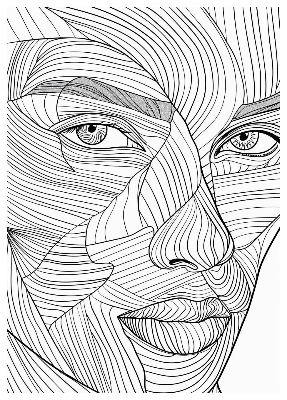 Handsome Face Coloring Pages-13